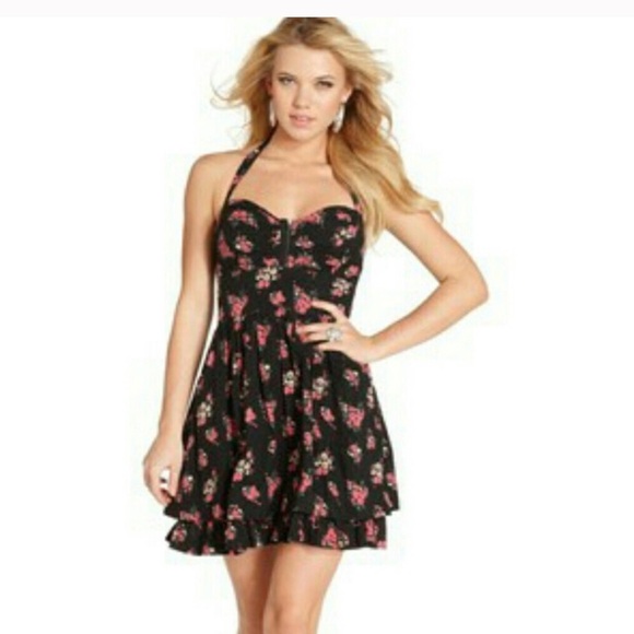 Guess Halter Floral Dress - Picture 1 of 4